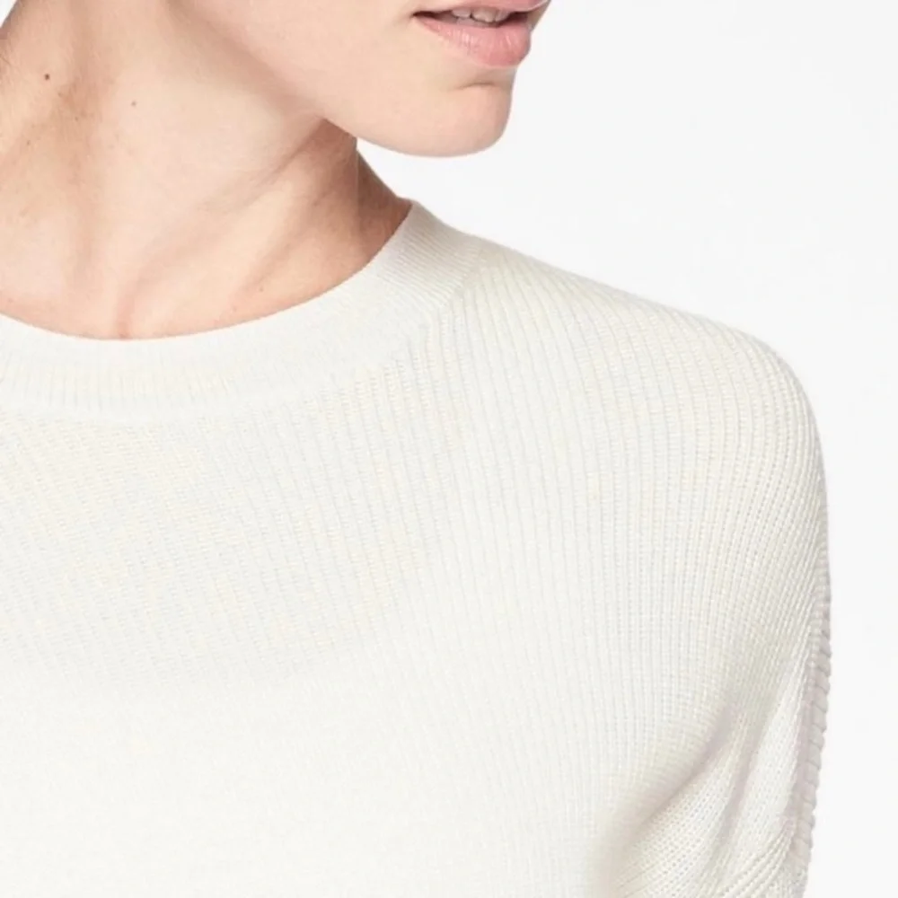 Athleta | Ivory Rest Day Asymmetric Sweater - Picture 2 of 13